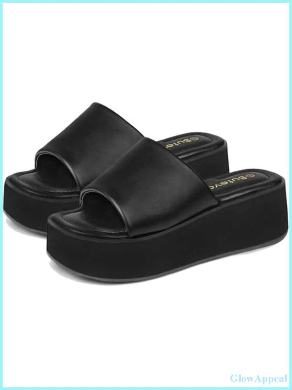 Chunky Platform Sandals Women Comfort Open Toe Slip On Wedge Slides Summer